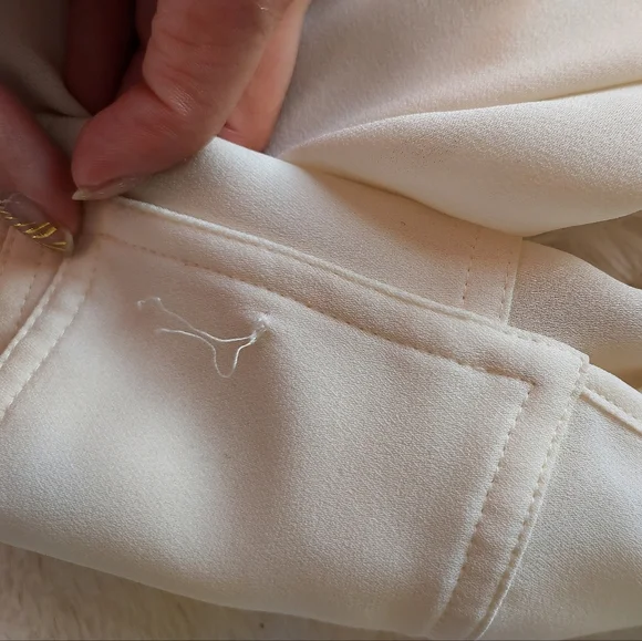 NWT Valentino 100% Silk Swarovski Embellished Tie Neck Blouse - Picture 13 of 15